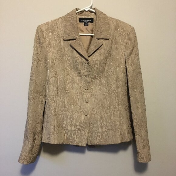 Vintage Jones New York Jacquard Damask Blazer and Skirt Set - Picture 4 of 16